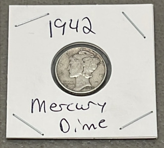 1942 Mercury Dime (Carded)