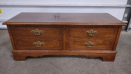 44"x 16"x 17&frac12;" Lane Cedar Wooden Chest Aromatic-"No Key"-"Do Not Lock/Push Button!!"
