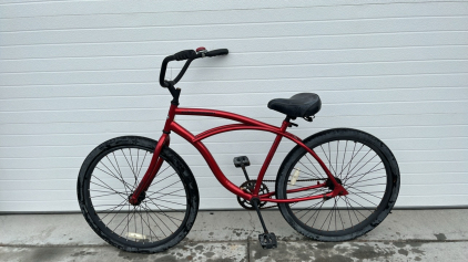 Red Huffy Cruiser Bike 26&rdquo;