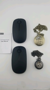 (2) New Pocket Watches-Quartz Brand, (2) New Wireless Mice-Jelly Comb Brand