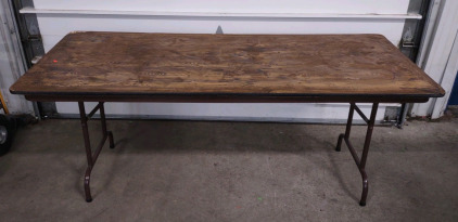 6'x 2&frac12;'x 2'5" Foldable Wooden Table
