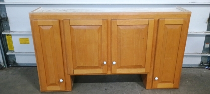 (1) 4-Door Wooden Base Cabinet - 60&frac12;"x18&frac12;"x34&frac12;"