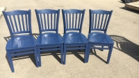 (4) Blue Kitchen Chairs