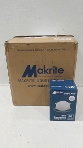 Box of (10) Makrite N95 Disposable Respirators (New in Box!)