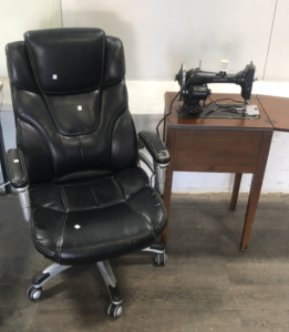 Vintage National Rotary Model A Sewing Machine And Chair