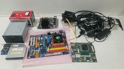 Bunch of Old Computer Parts and Cords