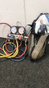 Air Conditioning Tester And Filling Gauge Kit And Tow Strap