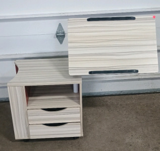 (1) Rolling Workstation Cabinet w/ Adjustable Side Platform - 23&frac12;"x15"x29&frac12;"<br/>