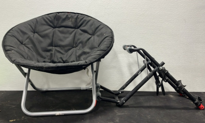 (1) Allen Bike Rack (1) Round Chair