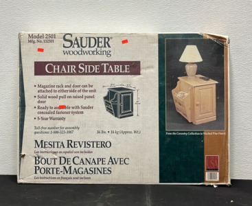 (1) Sauder Woodworking Chair Side Table
