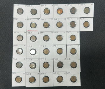 (32) Large Assortment of Various Graded Pennies - 1938-2012 (More Info in Photos)