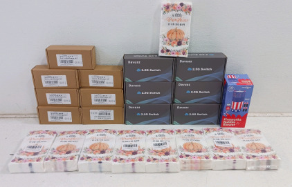 (23++) Amazon Pallet! Nano Kits Data Switches Napkins & So Much More!! - (6) Davuaz 2.5G Switches (7) Nano Tape Bubble Kits (9) Napkin Packs (1) Fireworks Bubble Blower
