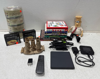 (1) Direct TV Wifi Setup (4) Pacific Accents Indoor & Outdoor Color Changing Rope Lights, Assorted Books, And More
