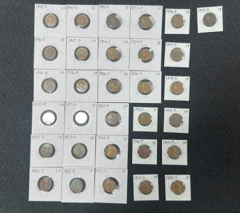 (31) Large Assortment of Various Graded Pennies - 1930-1958 (More Info in Photos)