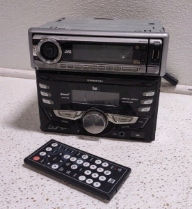 (1) JVC KD-G820 Car Stereo CD Receiver & (1) Dual DXDM280BT Digital Media Receiver w/ a Remote Control