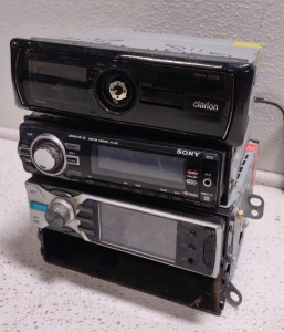 (1) VR3 Car Stereo, (1) Sony Xplod CDX-GT520 Car Audio Player, & (1) Clarion FZ501 BT Car Stereo