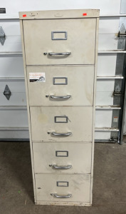 (1) 5 Drawer Filing Cabinet