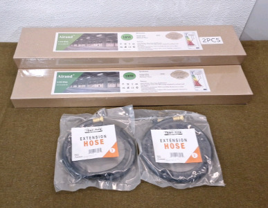 (3) Airand LED Utility / Shop Lights 24" Long, 18W / 5000K, IP66 Protection & (2) Test-Tite&reg; 83693 Inflation Extension Hose, 250 psig, 3 Ft L.ong