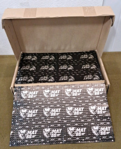 (1) Box Of MAT66 ProBlack 80mil 36sqft Car Sound Deadening Mat, Butyl Automotive Sound Deadener, Vehicle Audio Sound Insulation/ Dampening Material<br/>