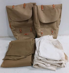 (6) Canvas Items - (2) Philosophy Bags (4) Canvas Fabric Bundles - Unknown Length