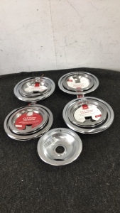 (4) 6” & 8” Chrome Drip Bowl Sets