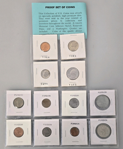 U.S. Coin Proof Set, (8) Foreign Coins