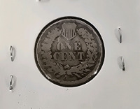 1860 Copper Nickel Indian Head Penny - 2