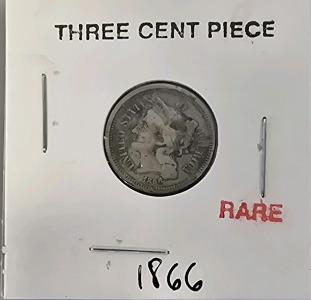 Rare 1866 Three Cent Piece