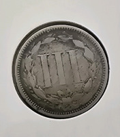 Rare 1866 Three Cent Piece - 2