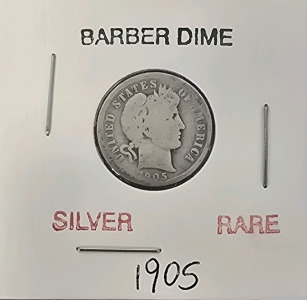 1905 Barber Dime- Rare Silver