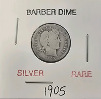 1905 Barber Dime- Rare Silver