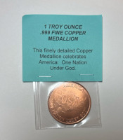 (4) Collectable Coins Including Ancient Roman Coin, Troy Ounce .999 Fine Copper And More - 5