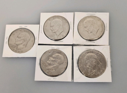 (5) Eisenhower Dollar Coins