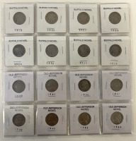 (8) Buffalo Nickles, (8) Old Jefferson Nickles, (8) Wheat Pennies, (8) Old Lincoln Pennies, & (8) Foreign Coins - 3