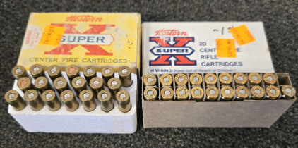 (2) Boxes Of 39 Western Super 222 Remington 50 GR. PTD Point Center Fire Cartridges