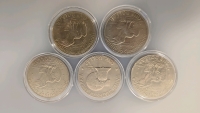 (5) 1971-1977 Eisenhower Dollar Coins - 2