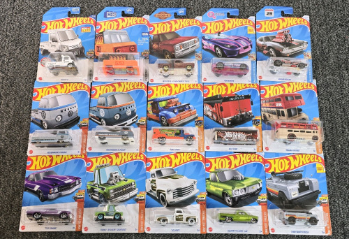 (15) Hot Wheels- Hot Trucks, Fast Transit, Celebration Racers And Metro Series