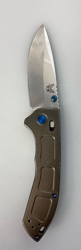 Grey and Blue Folding Knife