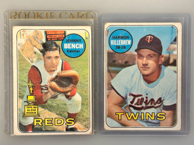 Rookie Johnny Bench Card and Harmon Killebrew Card