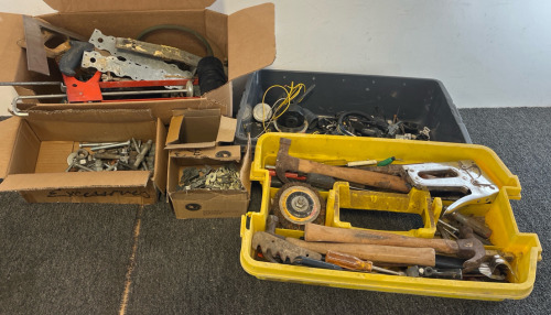 Large Tool Lot &mdash; Handled Tools, Parts, Wiring & More