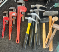 Tools Including Pipe Wrenches, Hammers, Socket Set, Paper Cutter, Etc. - 2