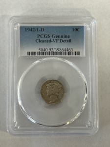 1941/2-D Mercury Dime - VF Detail