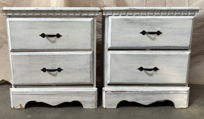 (2) Matching White Nightstands