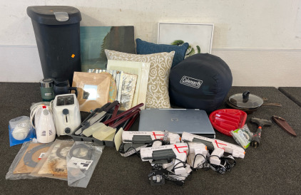 Hp Laptop, Laser X Laser Guns, Kitchen Items, Wall Decor & More