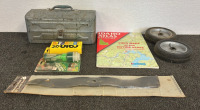 Topo Maps of Idaho, Metal Toolbox, Mulching Blades for Lawn Mowers, & More!
