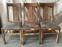 (3) Vintage Wooden Chairs