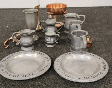 Vintage Wilton Pewter Eatery Pieces, And Vintage Princess House Copper Pieces!