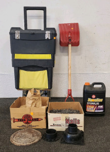 TecTake "Johnny" Tool Trolley, Assortment Of Nails, Havoline Extended Life Anti-Freeze/Coolant, And More!