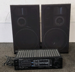 (2) Victor Zero 5 Fine Speakers, And A Kenwood KA-75 Stereo Integrated Amplifier