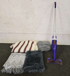 (4) Blankets, (1) Swiffer WetJet